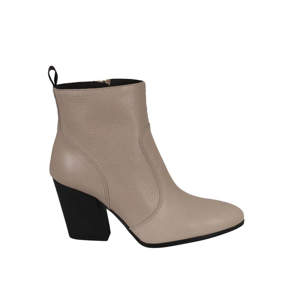 NEW HOGAN women's h577 leather booties in brown